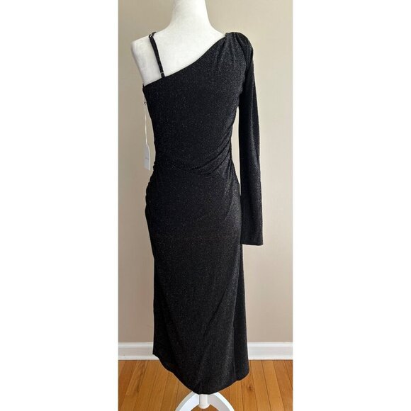 REVOLVE Song of Style NWT Wilbur Midi Dress in Black Metallic Size Medium - Picture 6 of 13